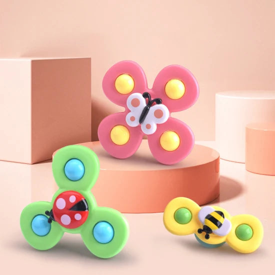 Fun Rotating Suction Cup Toy 3-Pack Set - Fesara