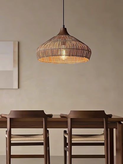 Wicker Rattan Hanging Lamp 5