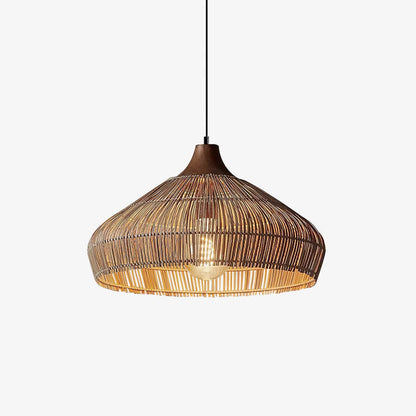 Eco Friendly Woven Rattan Ceiling Light
