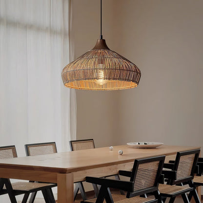 Eco Friendly Woven Rattan Ceiling Light