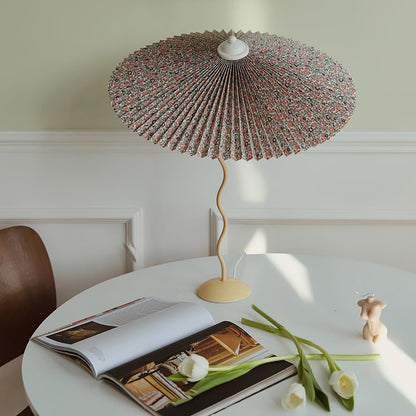 Stylish Table Lamp with Soft Folded Shade
