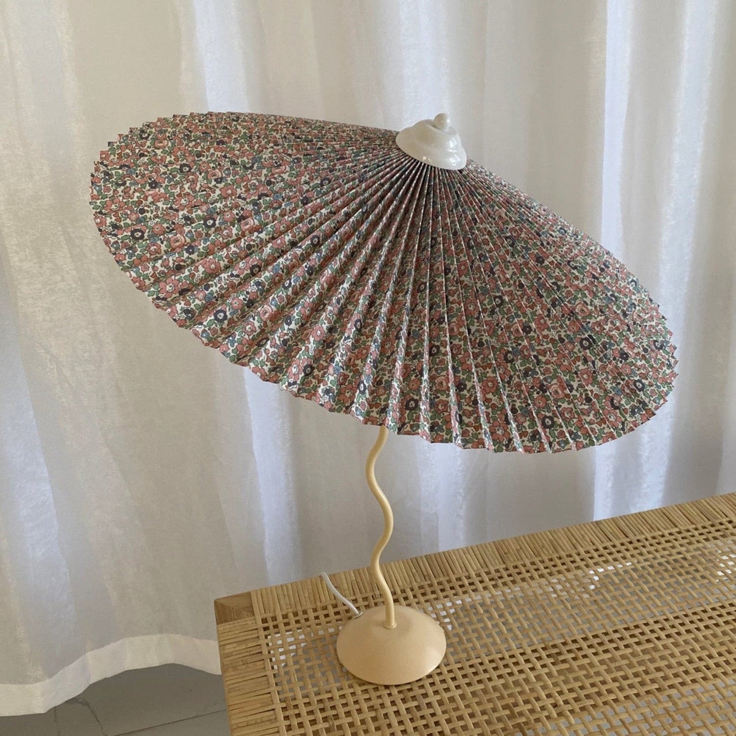 Stylish Table Lamp with Soft Folded Shade