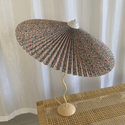 Stylish Table Lamp with Soft Folded Shade