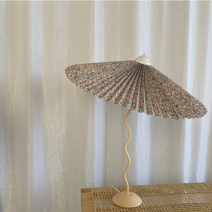 Stylish Table Lamp with Soft Folded Shade
