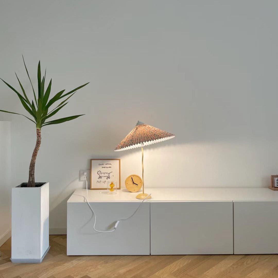 Stylish Table Lamp with Soft Folded Shade