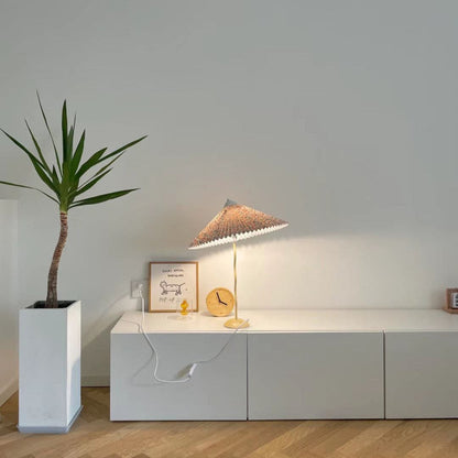 Stylish Table Lamp with Soft Folded Shade