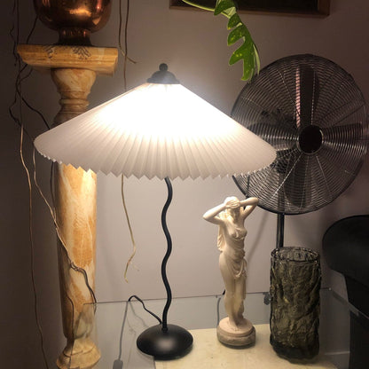Stylish Table Lamp with Soft Folded Shade