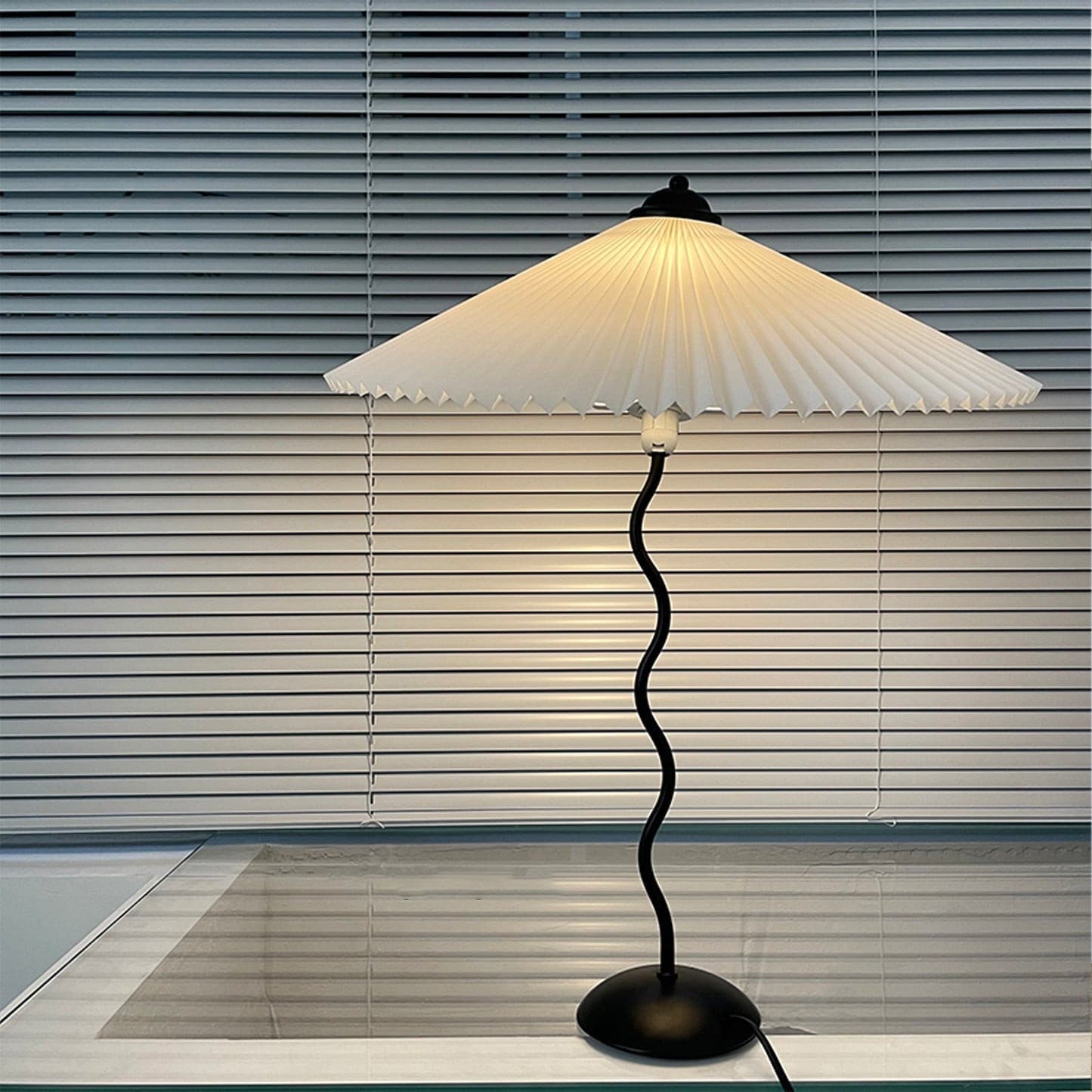 Stylish Table Lamp with Soft Folded Shade