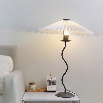 Stylish Table Lamp with Soft Folded Shade