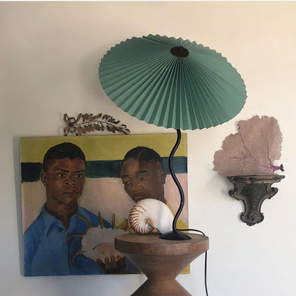 Stylish Table Lamp with Soft Folded Shade