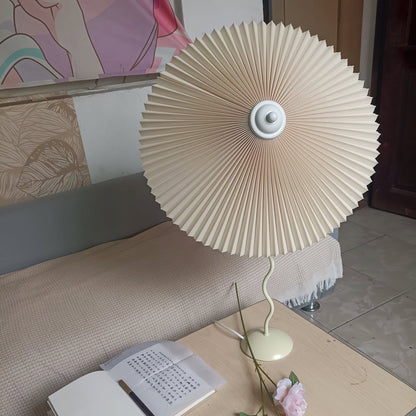 Stylish Table Lamp with Soft Folded Shade