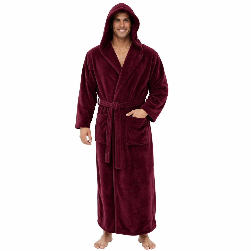 Cozy Men's Fleece Bathrobe