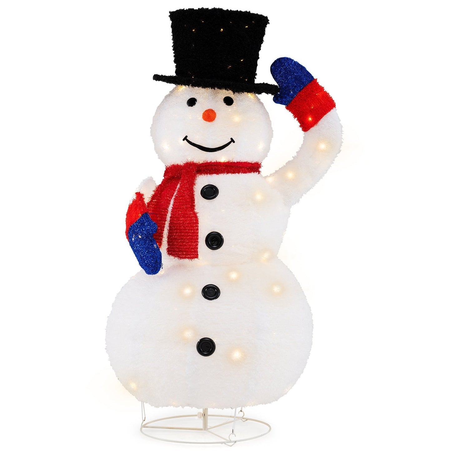 Festive Christmas Snowman with 120 Soft White Lights - Fesara