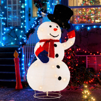 WinterBright – Christmas Snowman with 120 Warm White LED Lights 1