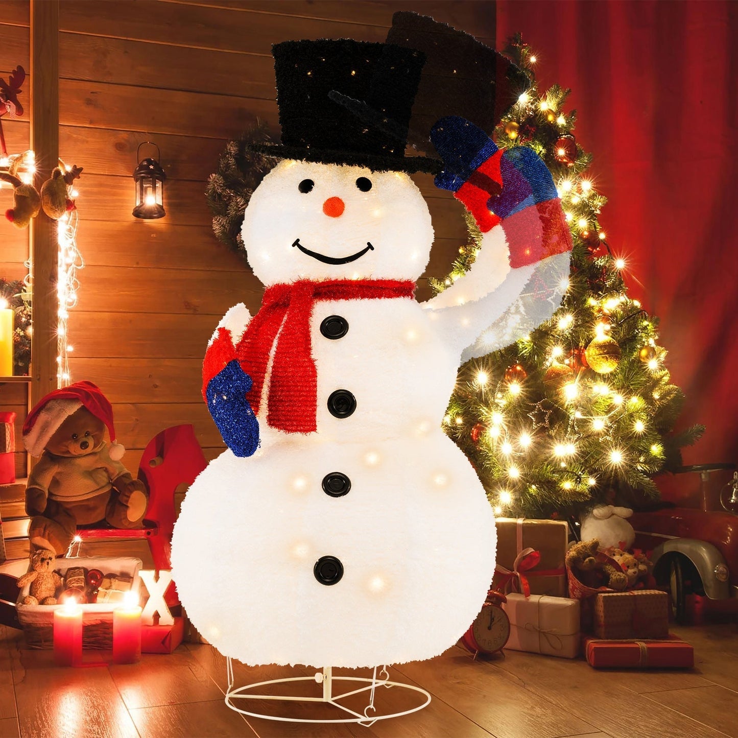 WinterBright – Christmas Snowman with 120 Warm White LED Lights 2