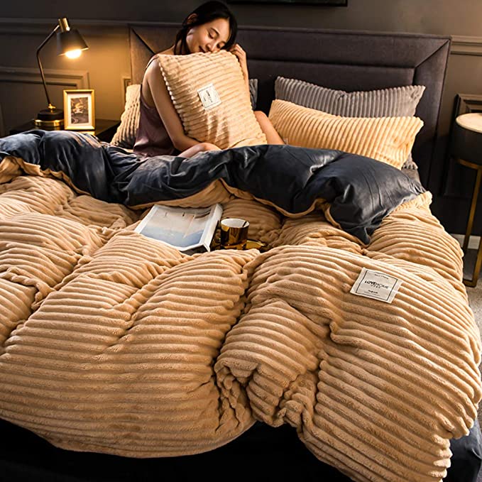 Soft Fesara Winter Duvet Cover Warm Bedding Set