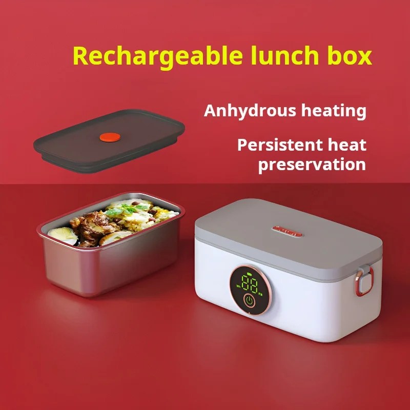 Insulated Thermal Lunch Box - Rechargeable Portable Food Heater