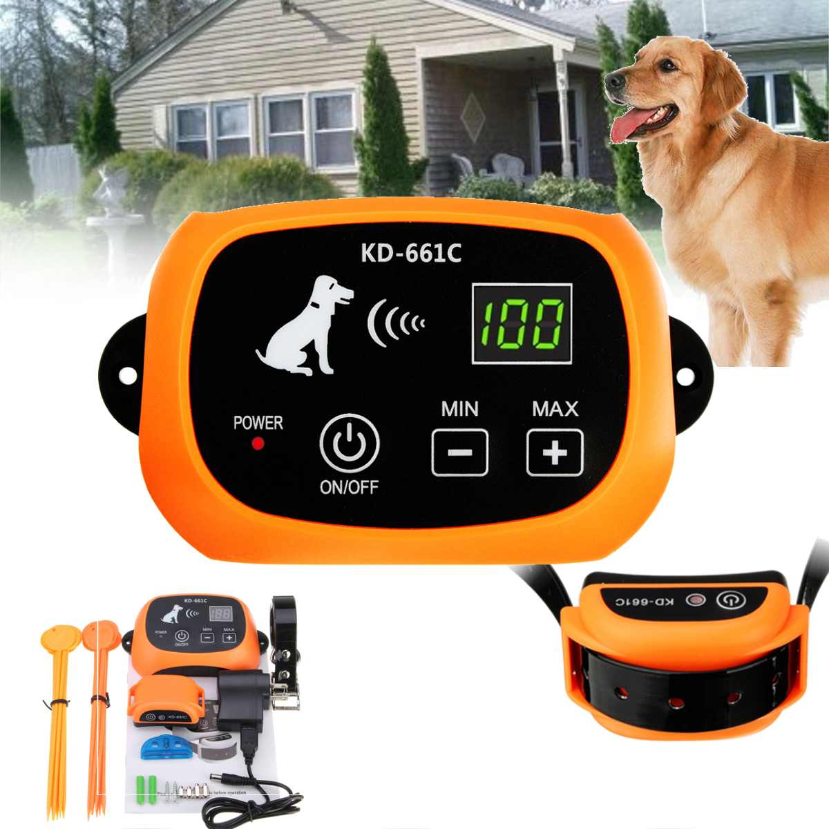 Easy Install Pet Fence – Waterproof & Rechargeable Dog System