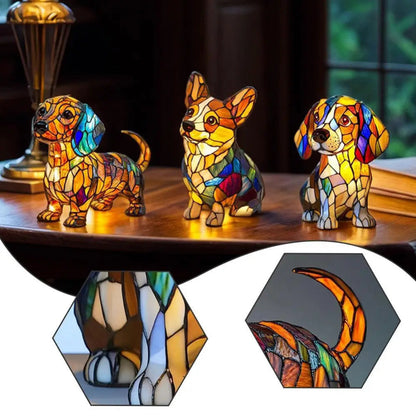 Colorful Dog Night Light Table Lamp with LED