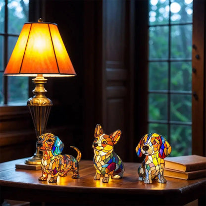 Colorful Dog Night Light Table Lamp with LED