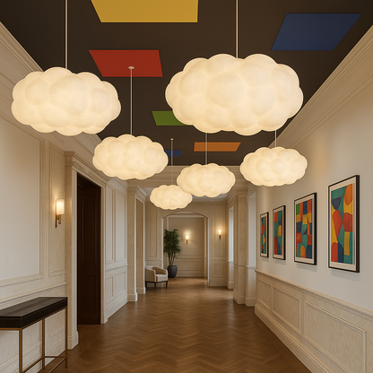 Simple Cloud Shaped LED Pendant Light