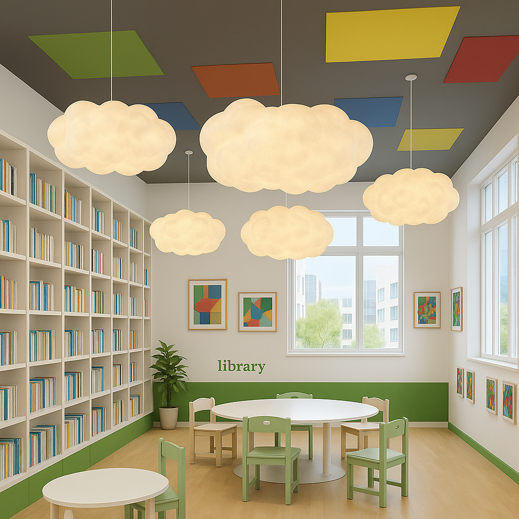 Simple Cloud Shaped LED Pendant Light