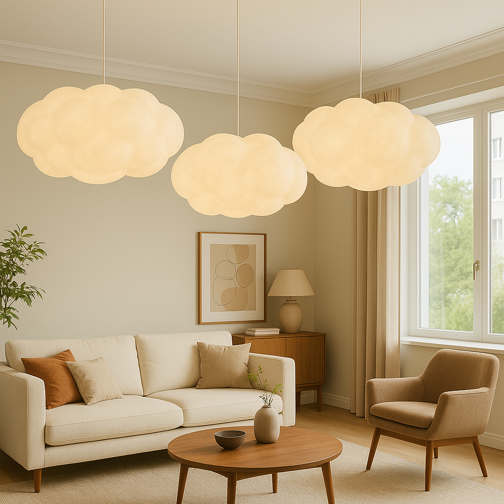Simple Cloud Shaped LED Pendant Light
