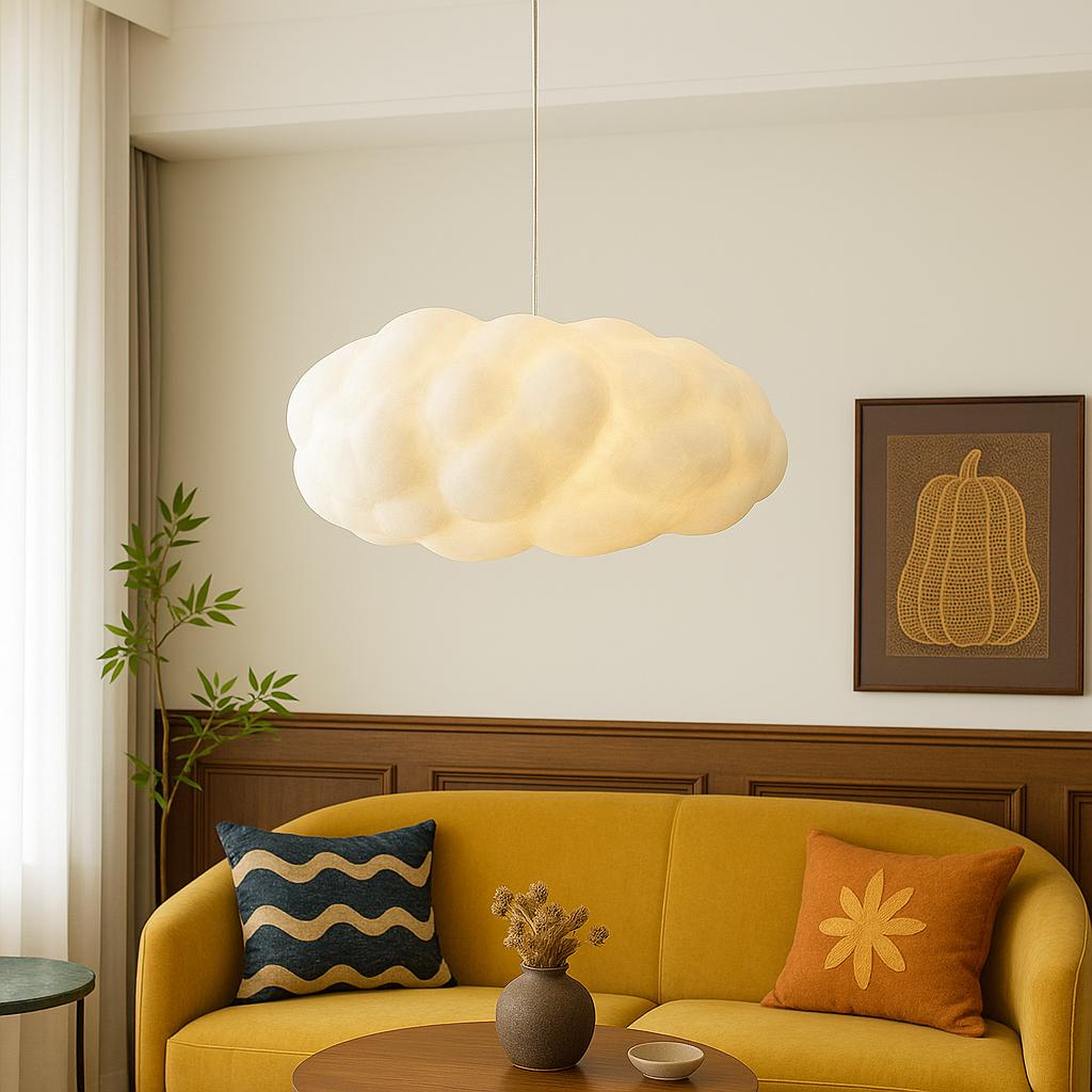 Simple Cloud Shaped LED Pendant Light - Fesara