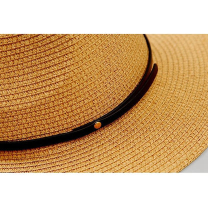 Chic Ladies Natural Straw Sun Hat