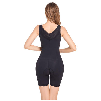 Elegant Women's V Neck Lace Shapewear Bodysuit for Postpartum Support-3