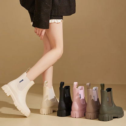 Waterproof Women's Ankle Rain Boots - Fesara