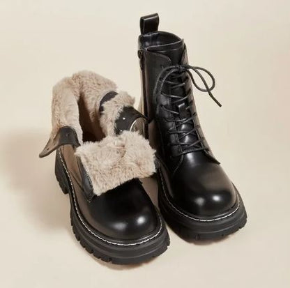 Warm Insulated Snow Boots for Women with Grip Soles - Fesara