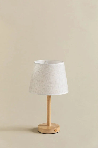 Warm Wooden LED Bedside Lamp