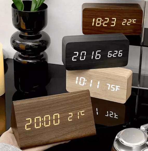 Modern Digital Desk Clock With LED Screen