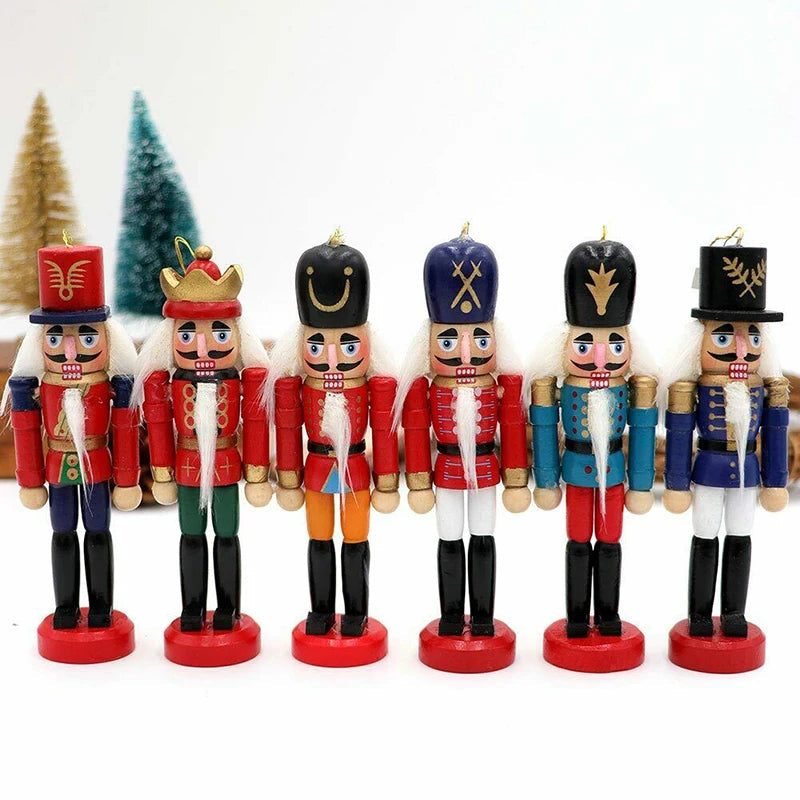 WoodSplendor | Set of 6 Mini Nutcracker Ornaments 4