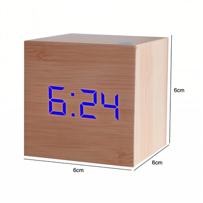 Stylish Wooden Digital LED Alarm Clock
