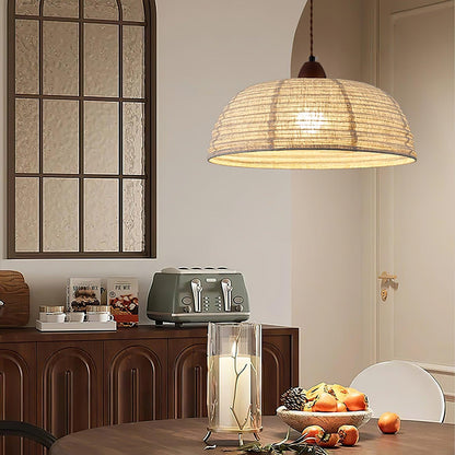 Rustic Wooden Pendant Lamp