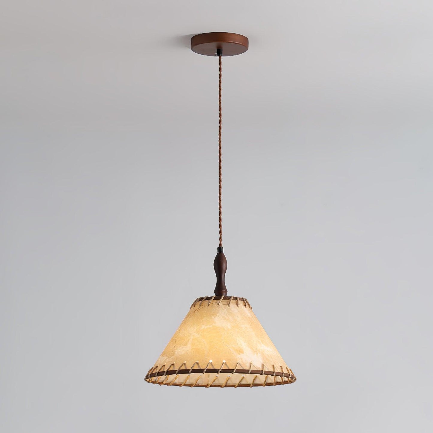 Rustic Wooden Pendant Lamp