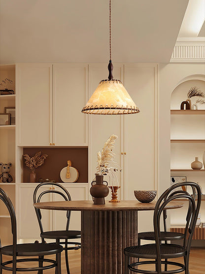 Rustic Wooden Pendant Lamp