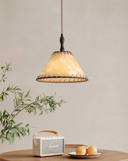 Rustic Wooden Pendant Lamp