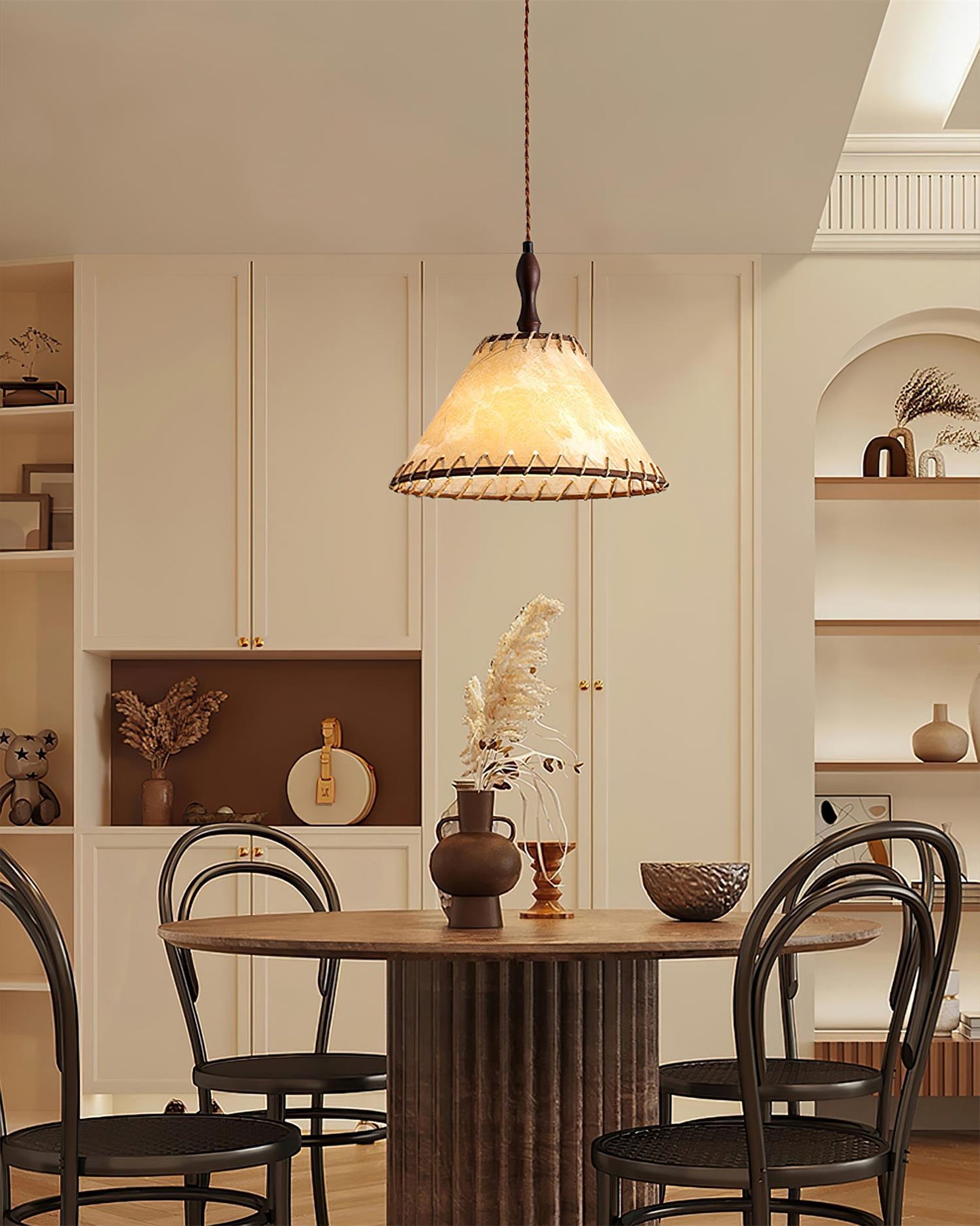 Rustic Wooden Pendant Lamp