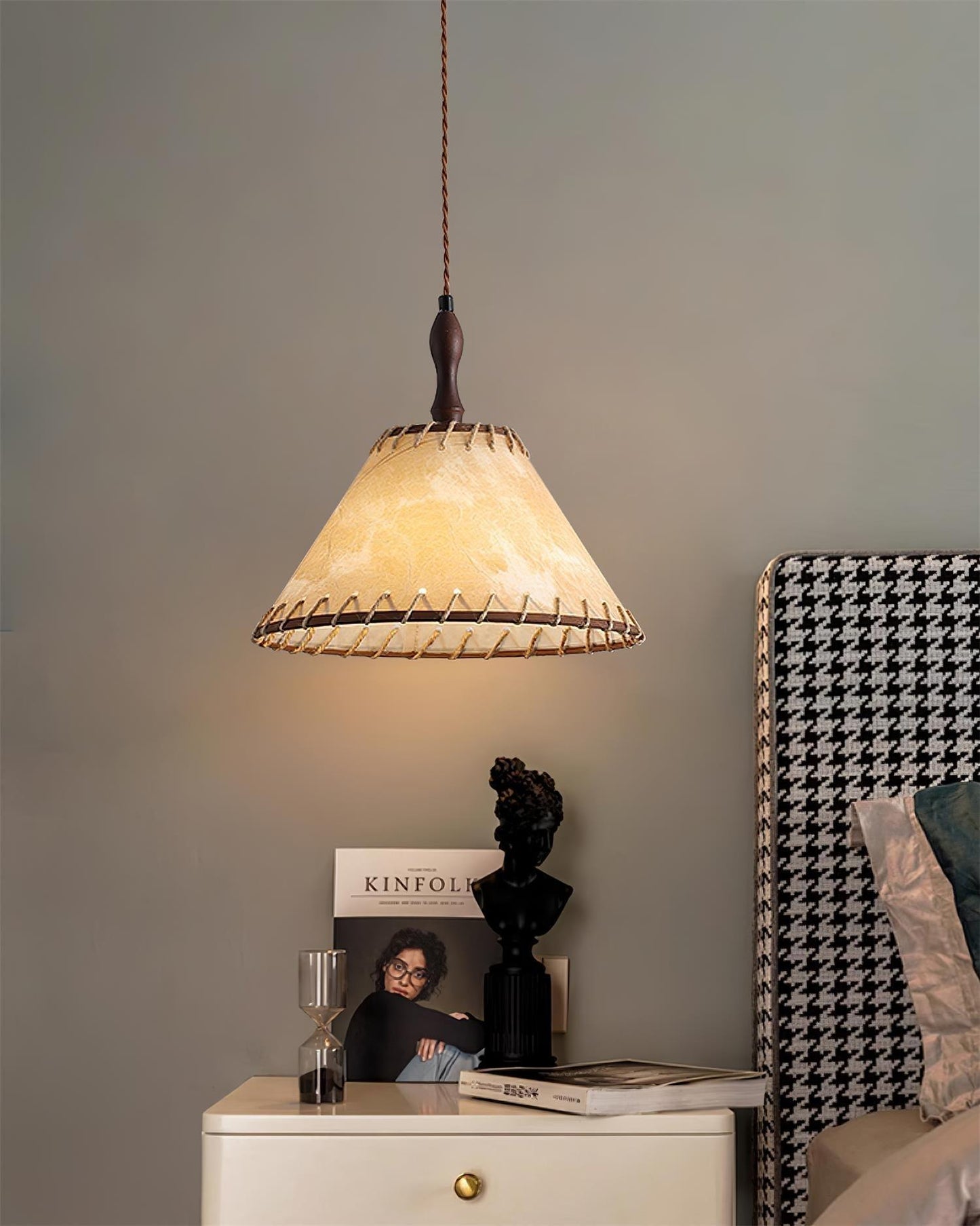 Rustic Wooden Pendant Lamp