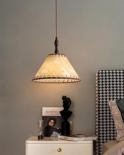 Rustic Wooden Pendant Lamp