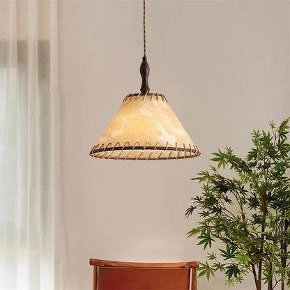 Rustic Wooden Pendant Lamp