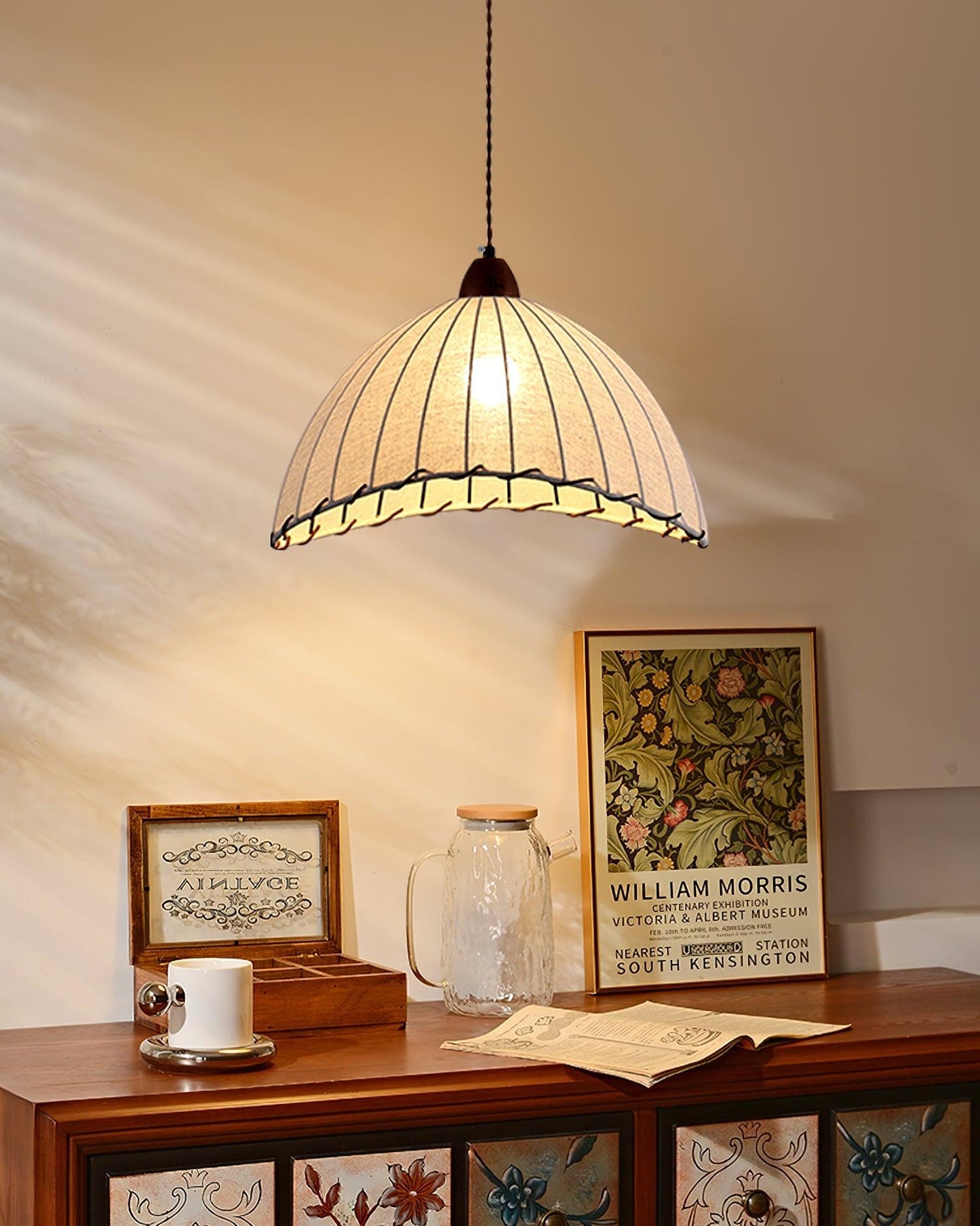Rustic Wooden Pendant Lamp