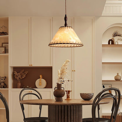 Rustic Wooden Pendant Lamp