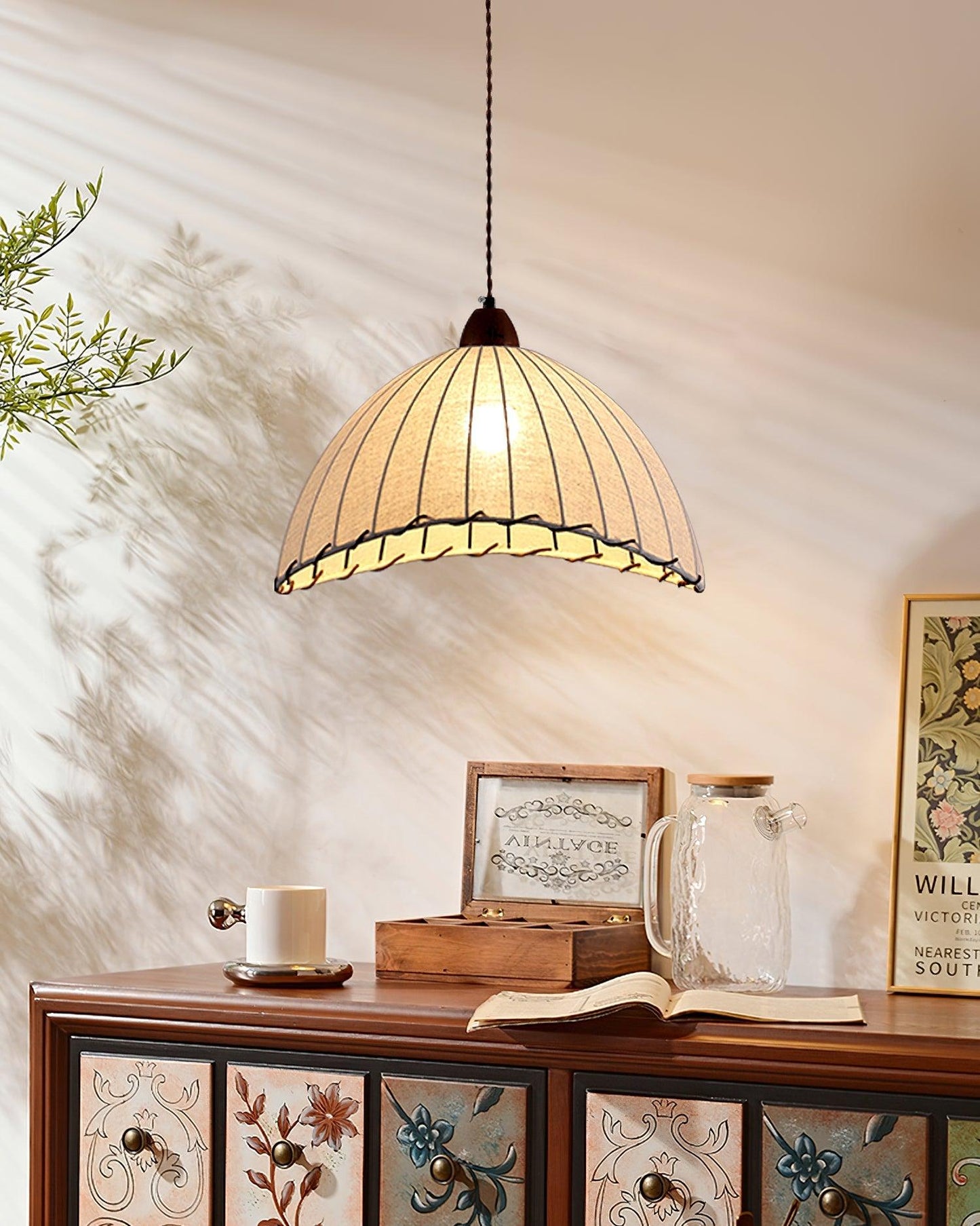 Rustic Wooden Pendant Lamp