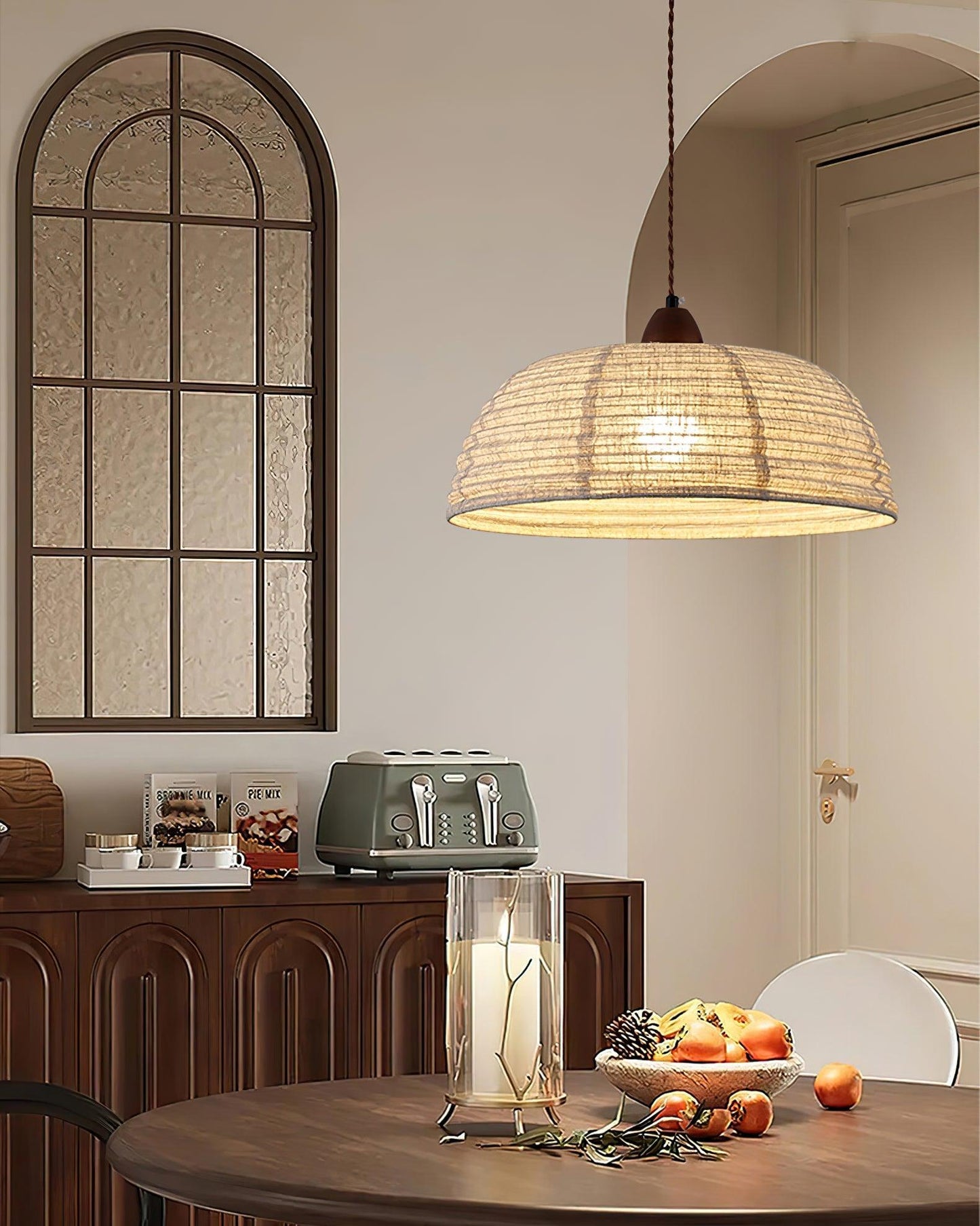 Rustic Wooden Pendant Lamp