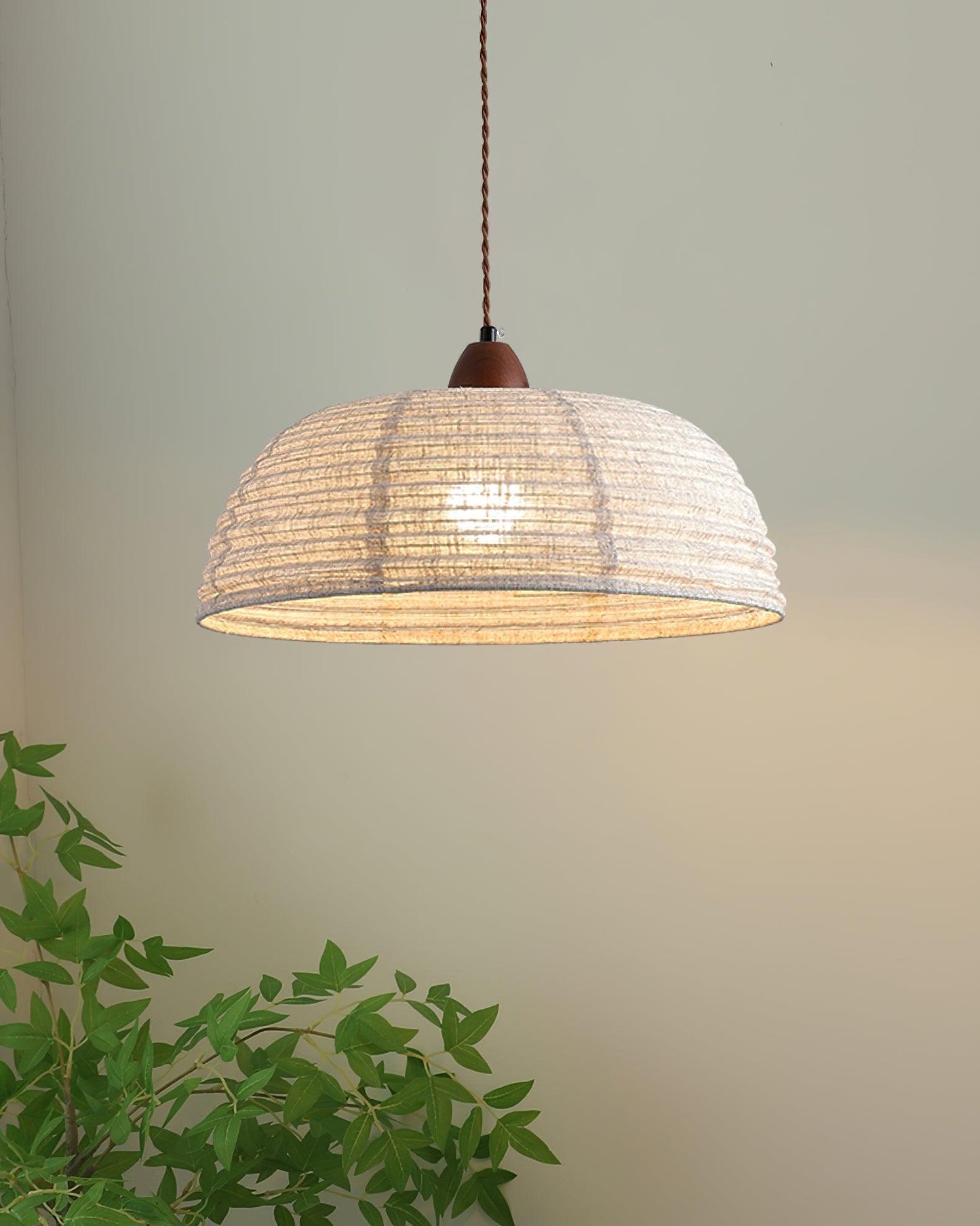 Rustic Wooden Pendant Lamp