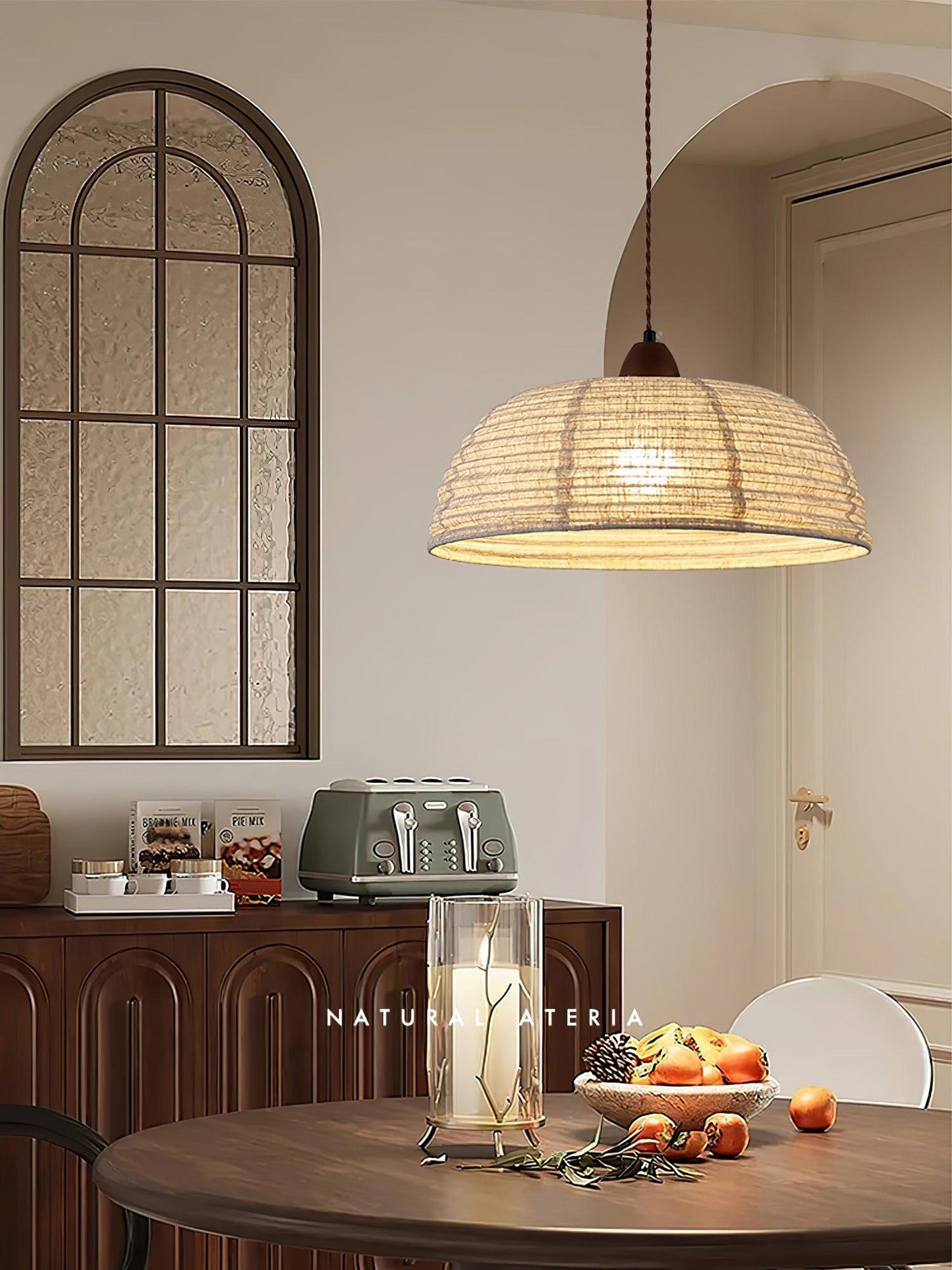 Rustic Wooden Pendant Lamp